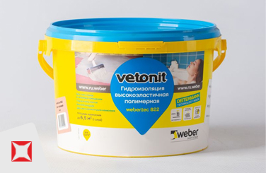 Гидроизоляционная смесь Weber-Vetonit 4 кг эластичная