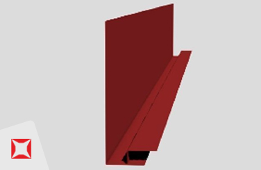 Планка карнизного свеса 250х50х2000 мм красная Металл профиль