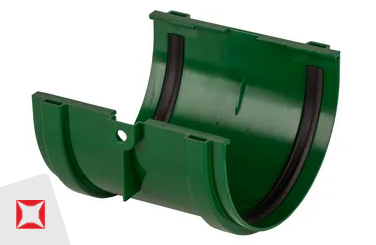 Соединитель желоба Docke 120 мм зеленый