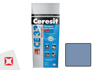 Затирка для плитки Ceresit 2 кг серо-голубая в пакете